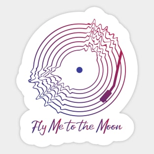 Fly Me to the Moon Sticker